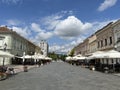 Ivana Brlic Mazuranic Square or Promenade Slavonski Brod Corso - Slavonia, Croatia / Trg Ivane BrliÃâ¡ MaÃÂ¾uraniÃâ¡